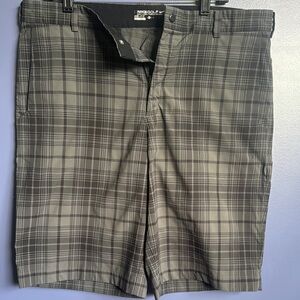 Men’s Gray Plaid Nike Golf Dri Fit Shorts